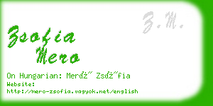 zsofia mero business card